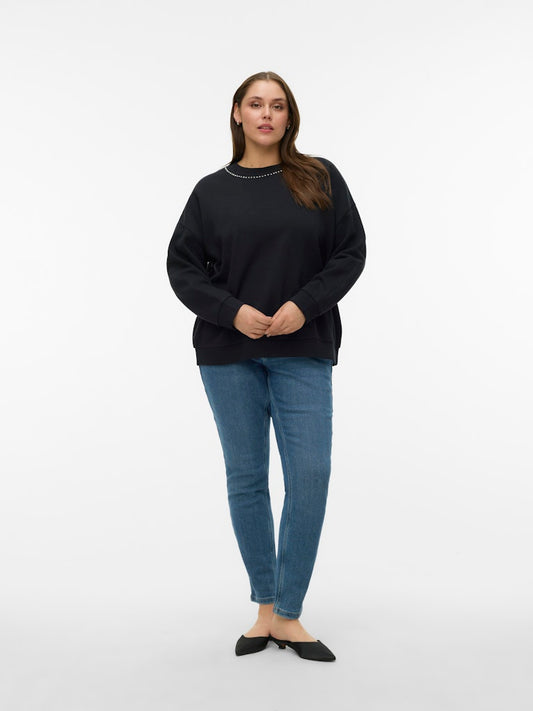 Trina Ls Sweat Box Cur  
→ **Langermet sweatshirt med boxy passform**