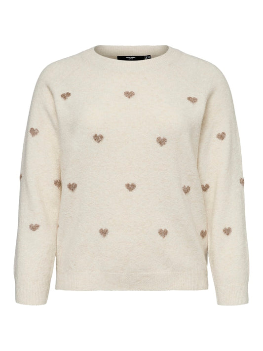 VMCDOFFY - Strikbluse med Hjerter
