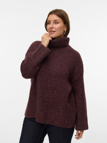 VmcIngrid - Strikbluse med Rullekrave