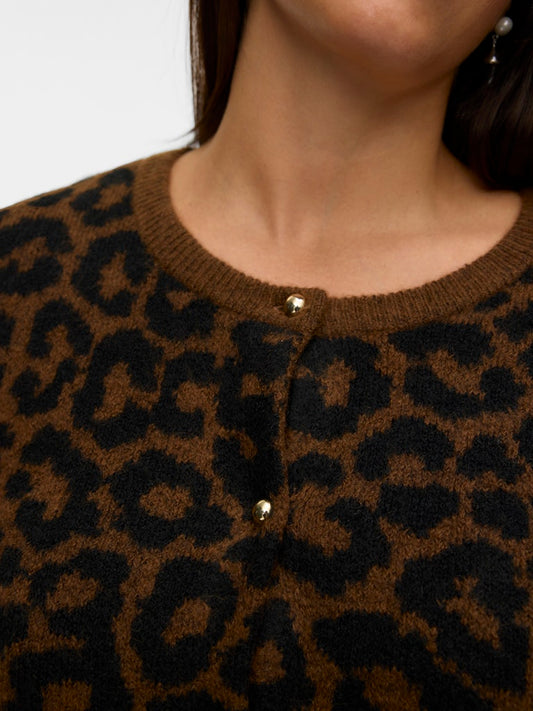 VmcNewkai - Leopard Strikcardigan
