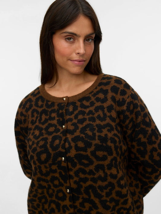VmcNewkai - Leopard Strikcardigan