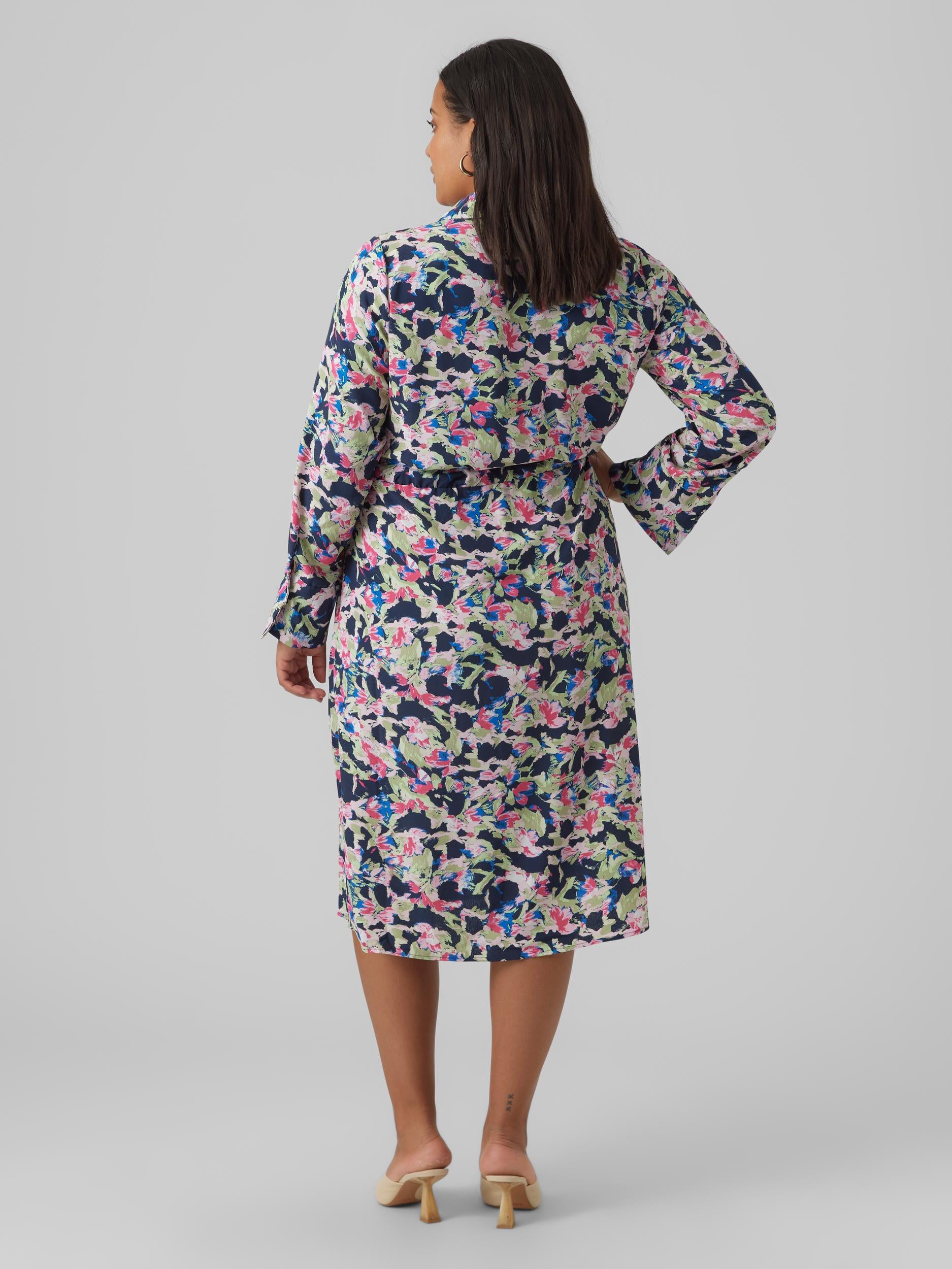 VMBONNI CATCH LS CALF SHIRT DRESS