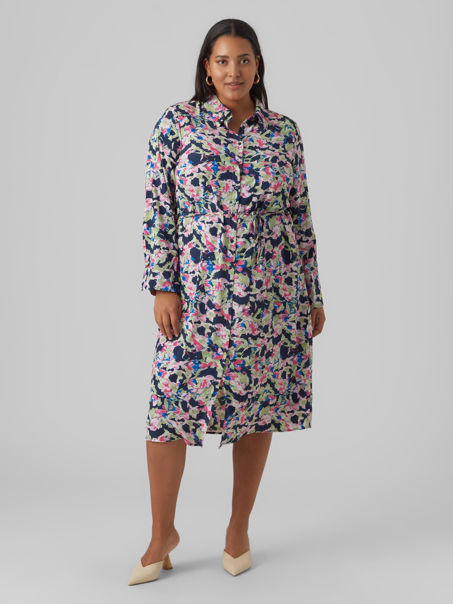 VMBONNI CATCH LS CALF SHIRT DRESS