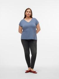 VMFILLI SS V-NECK TEE  NOOS CURVE