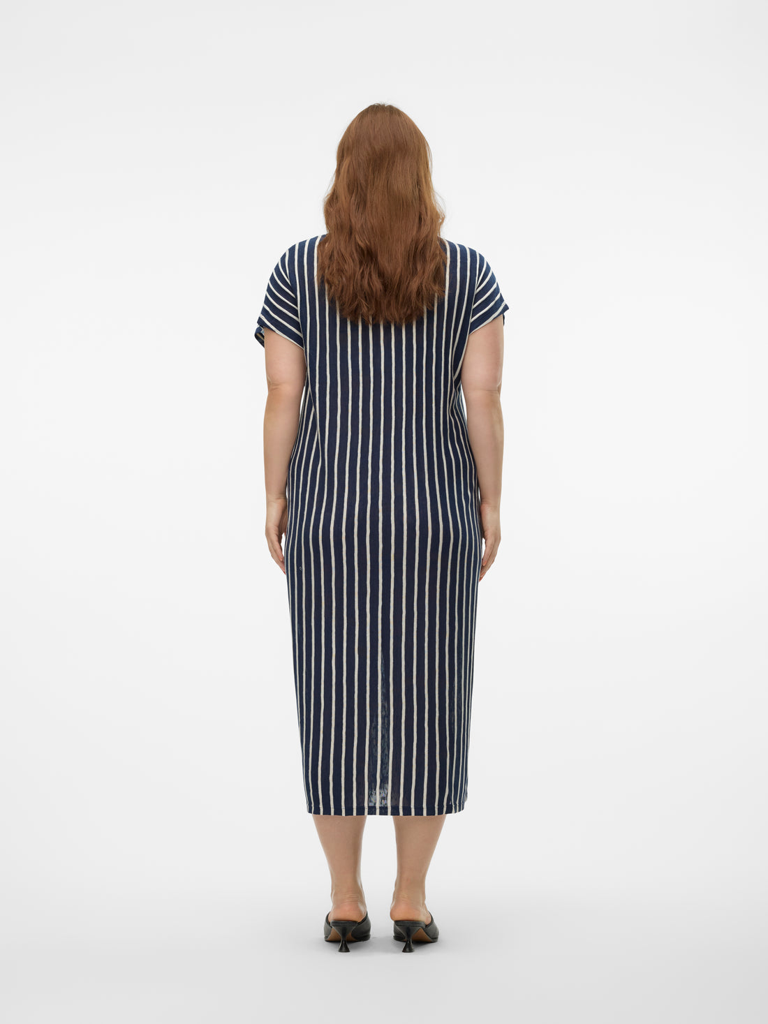 VMCLANA SS V-NECK CALF DRESS