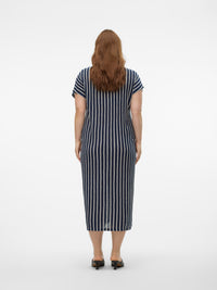 VMCLANA SS V-NECK CALF DRESS