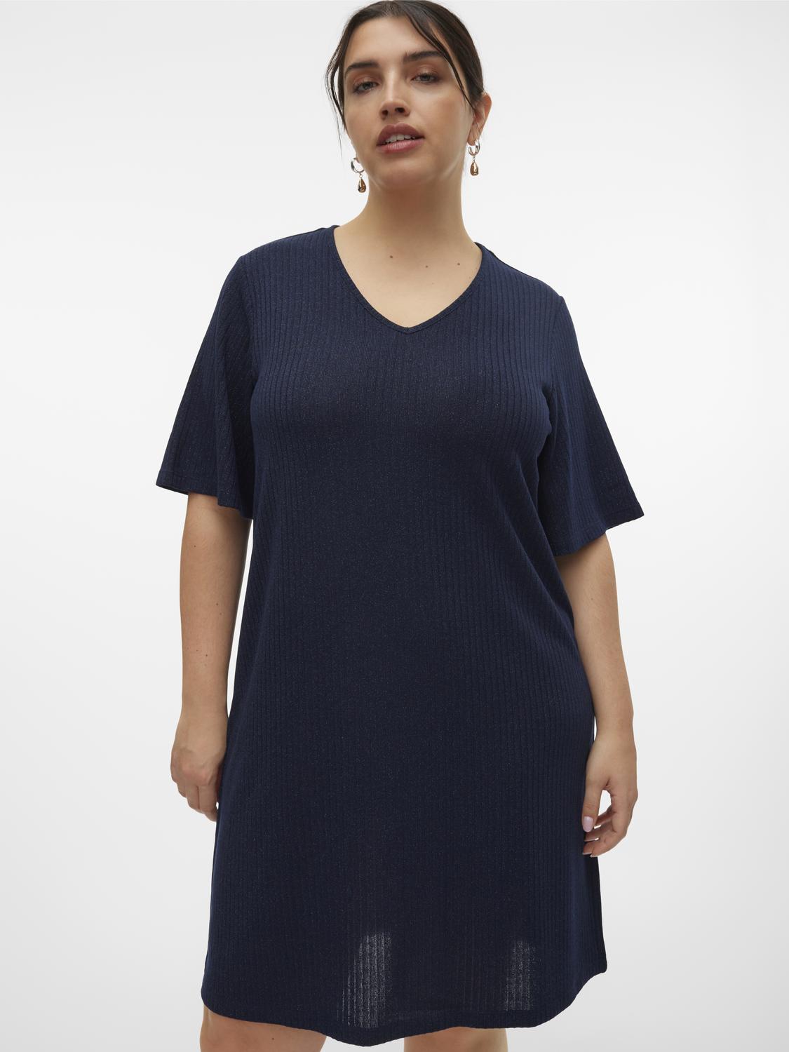 VMCSELINA 2/4 V-NECK DRESS CURVE