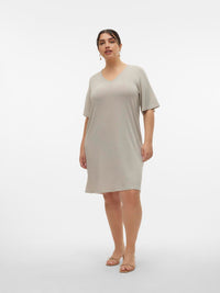 VMCSELINA 2/4 V-NECK DRESS CURVE