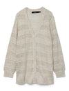 STRIPET LANGERMET V-NECK CARDIGAN CUR