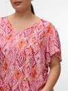 Easy joy v-neck kortermet bluse
