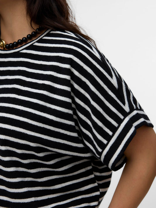 VmcLine - Frotté Bluse med Striber