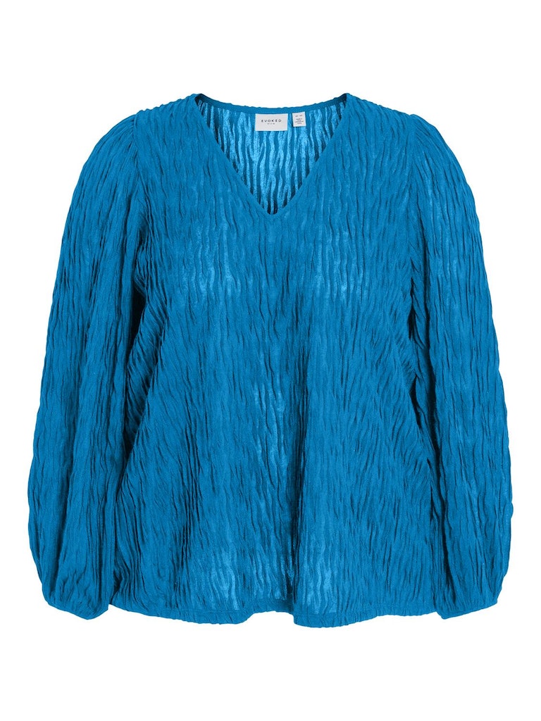 VIPLISSO V-HALS L/S TOP/CUR