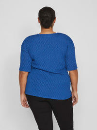 VIANNIE - V-NECK PUFF BLUSE NOOS