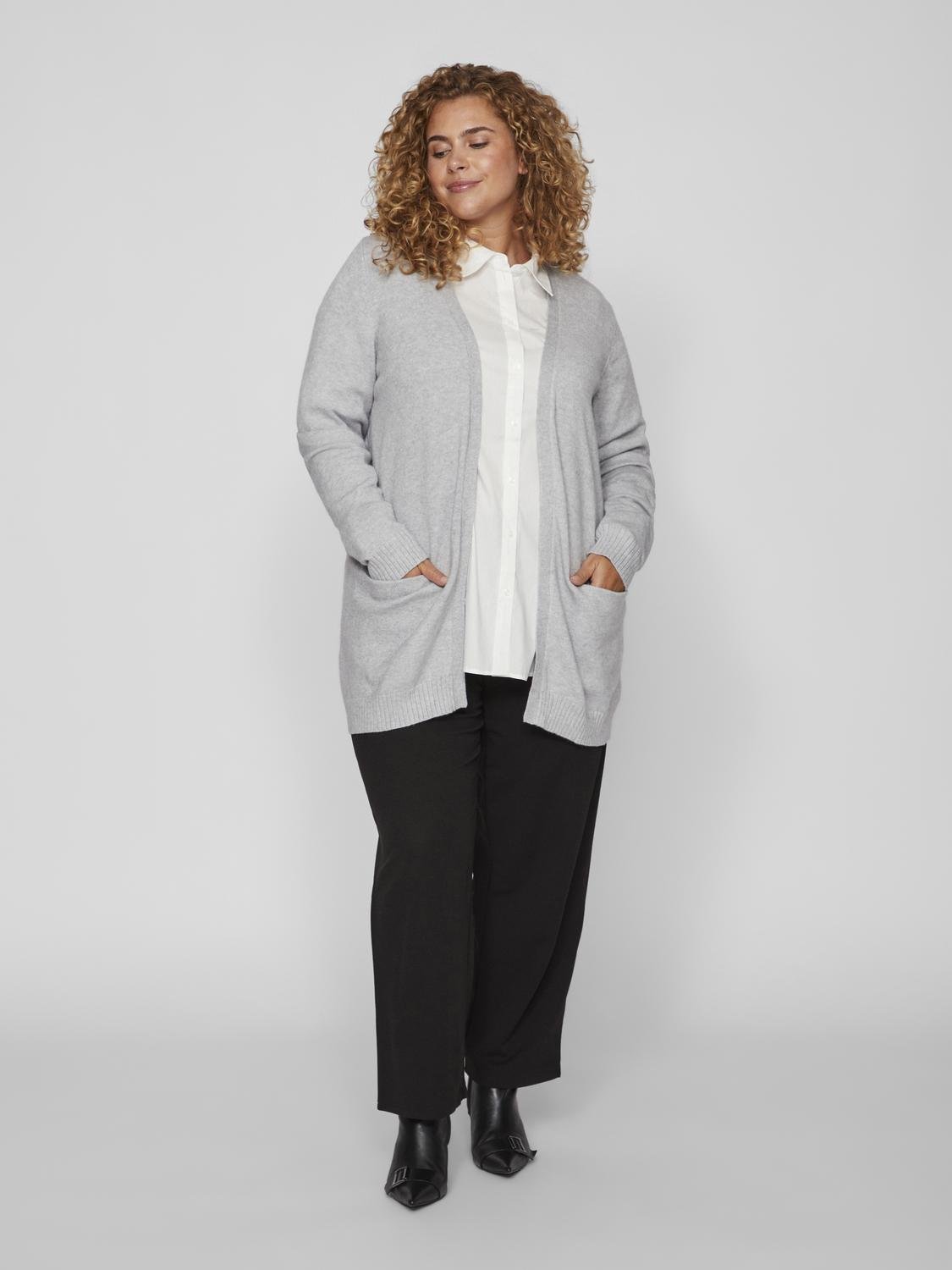 VIRIL ÅPEN L/S STRIKKET CARDIGAN/CUR - NOOS