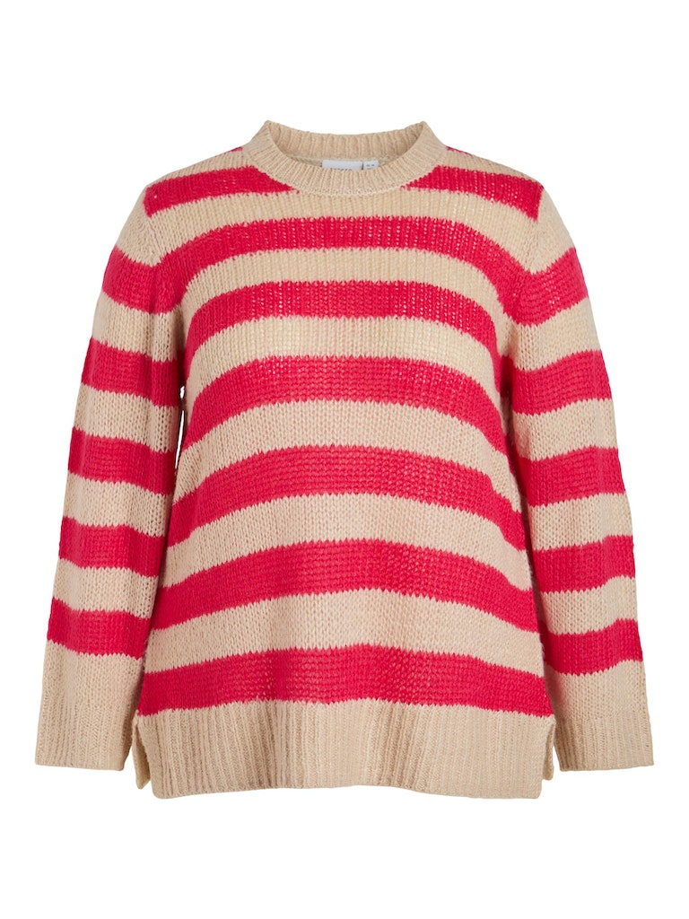 VICORENTINE O-NECK L/S KNIT TOP/CUR