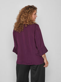 VIDREAMY V-NECK 3/4 SLEEVE TOP/CUR