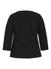 VIMIKAN V-NECK 3/4 SLEEVE TOP/CUR/RT