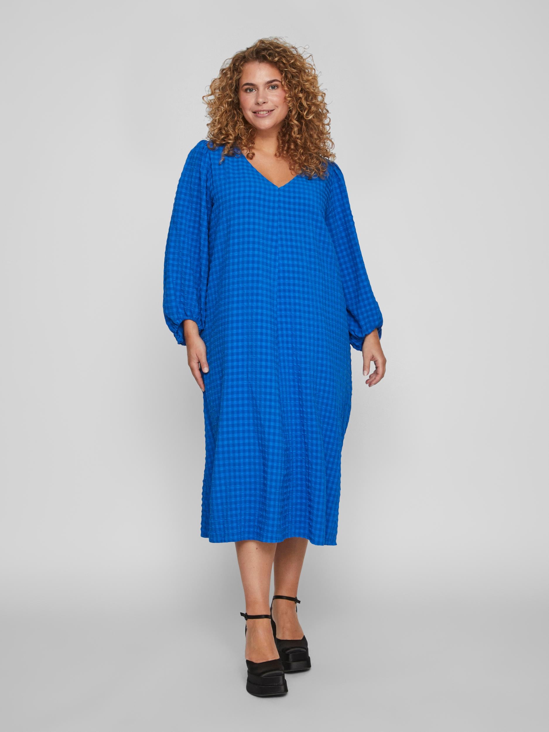 VIPIPE V-HALS 7/8 DRESS/CUR