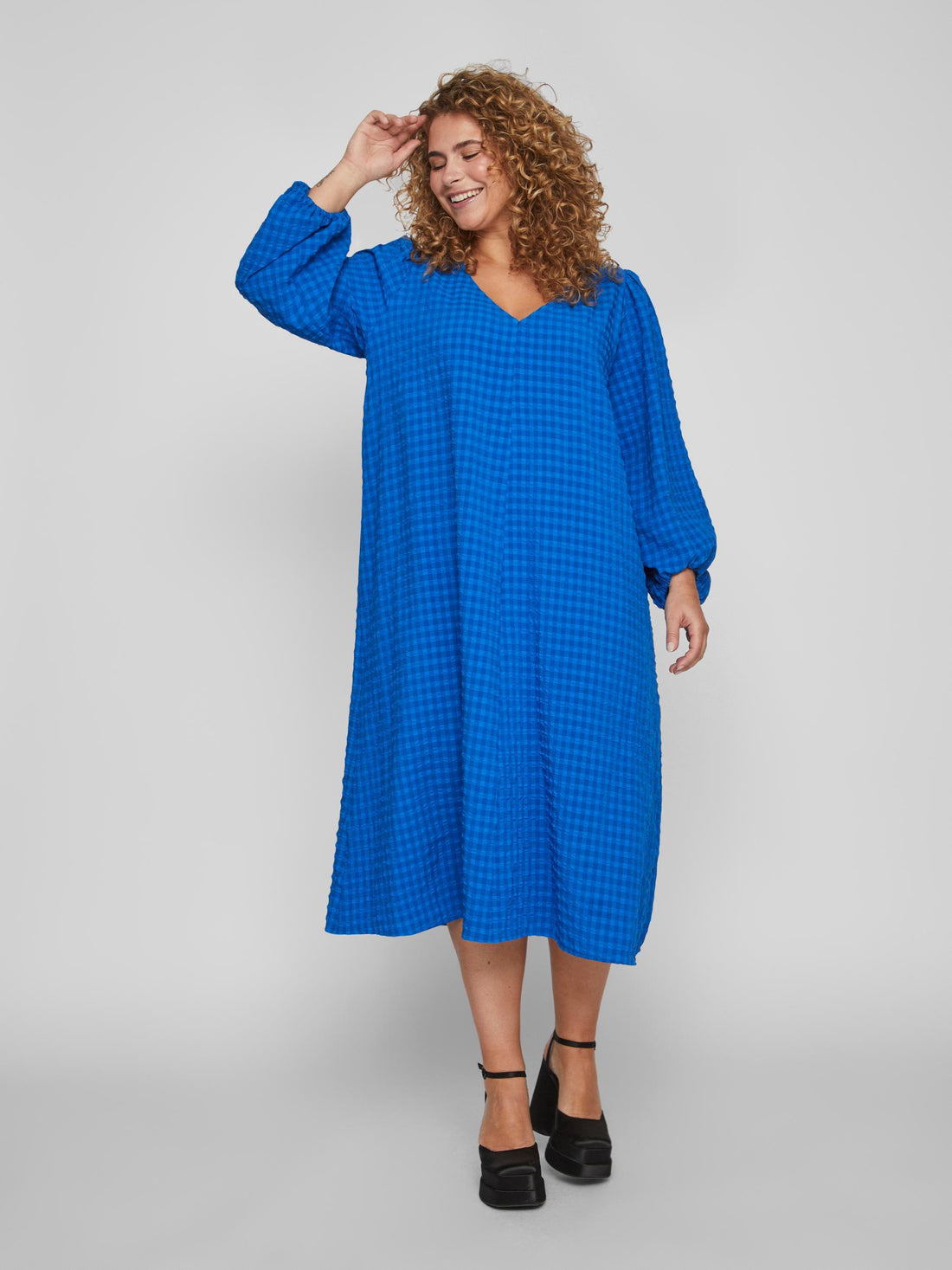 VIPIPE V-HALS 7/8 DRESS/CUR