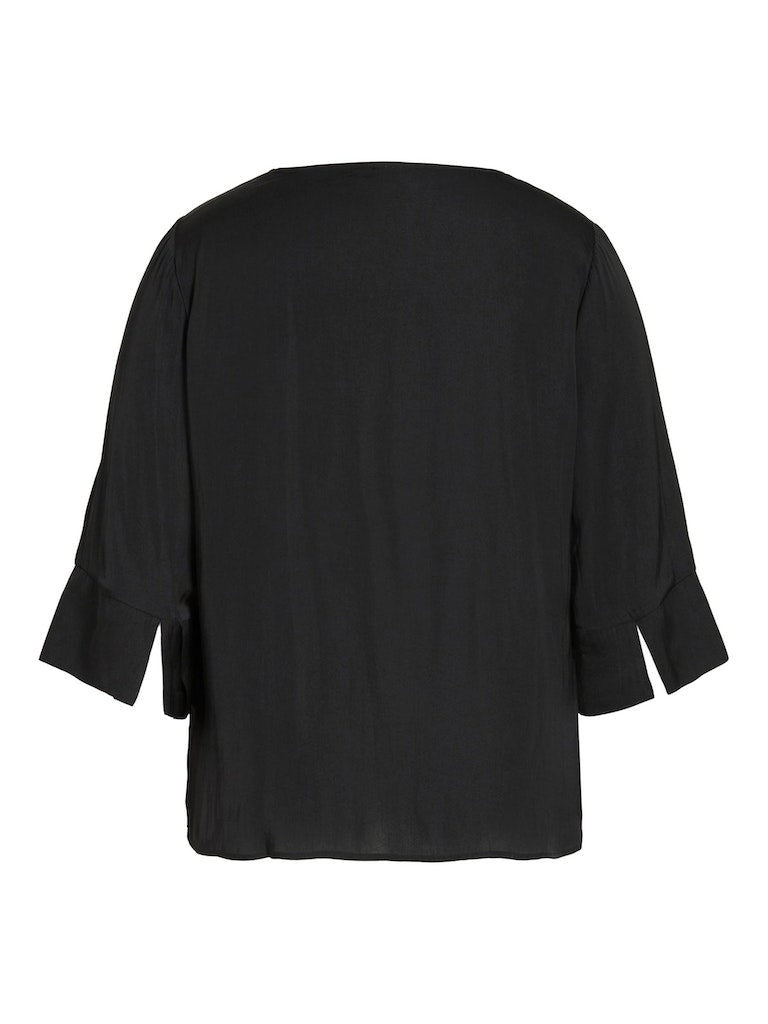 VIDREAMY V-NECK 3/4 SLEEVE TOP/CUR