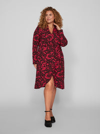 VIMIRASSA V-NECK L/S SHORT DRESS