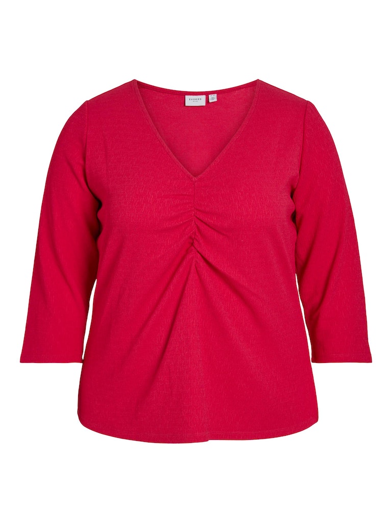 VIMIKAN V-NECK 3/4 SLEEVE TOP/CUR/RT