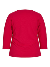 VIMIKAN V-NECK 3/4 SLEEVE TOP/CUR/RT