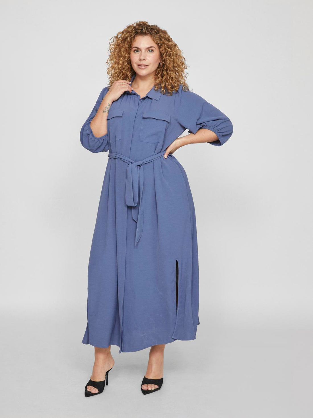 VISALA 3/4 ANKLE SHIRT DRESS