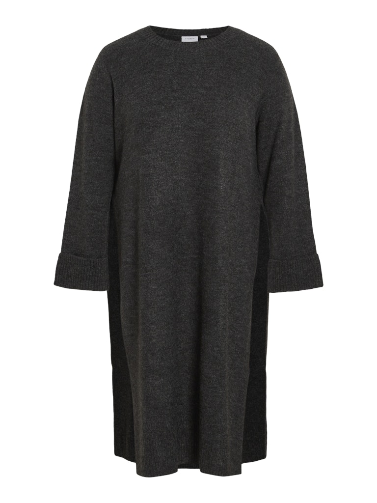 VICILIA O-NECK L/S HIGH SLIT DRESS