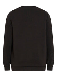 VISIF O-NECK L/S EMB SWEAT TOP