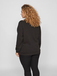 VISIF O-NECK L/S EMB SWEAT TOP