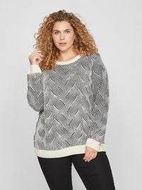 VIDOREEN O-NECK L/S KNIT TOP