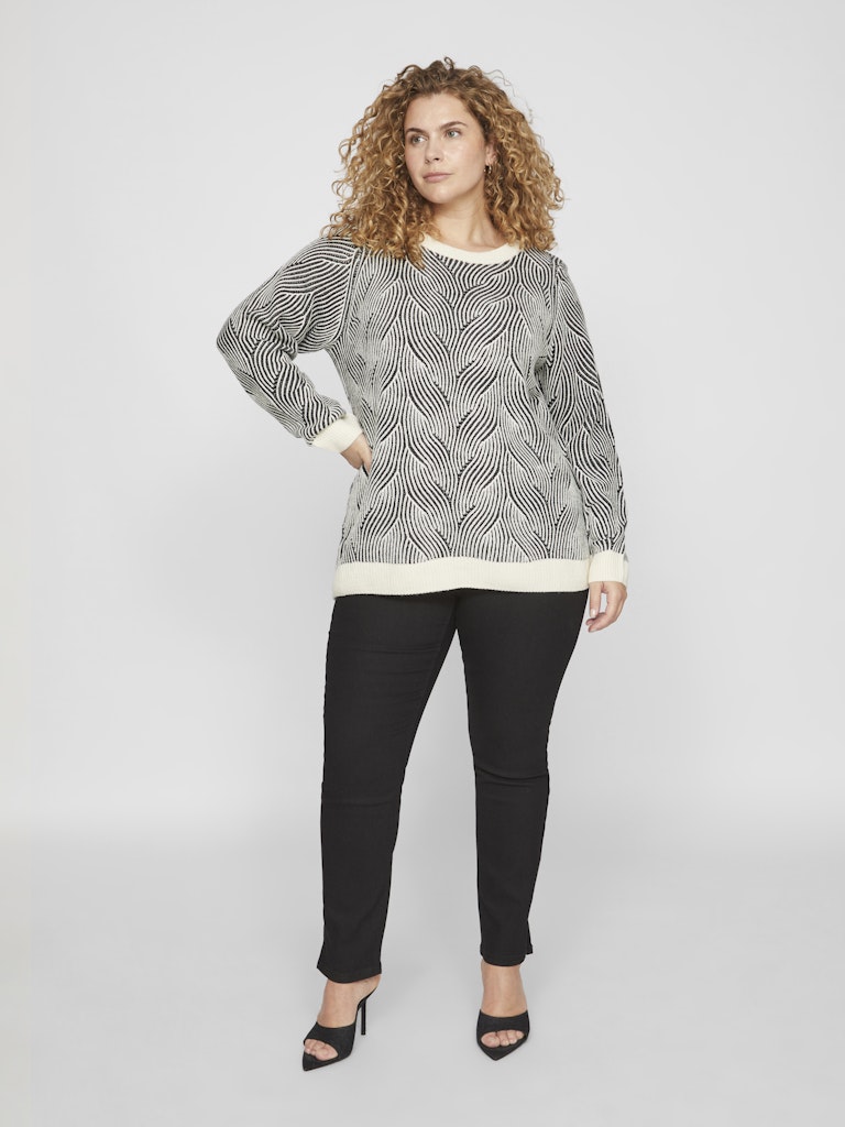 VIDOREEN O-NECK L/S KNIT TOP