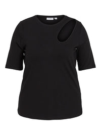 VIJADA O-NECK CUTOUT2/4 TOP/CUR