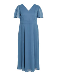 VIRILLA BELLA V-NECK SS MAXI DRESS