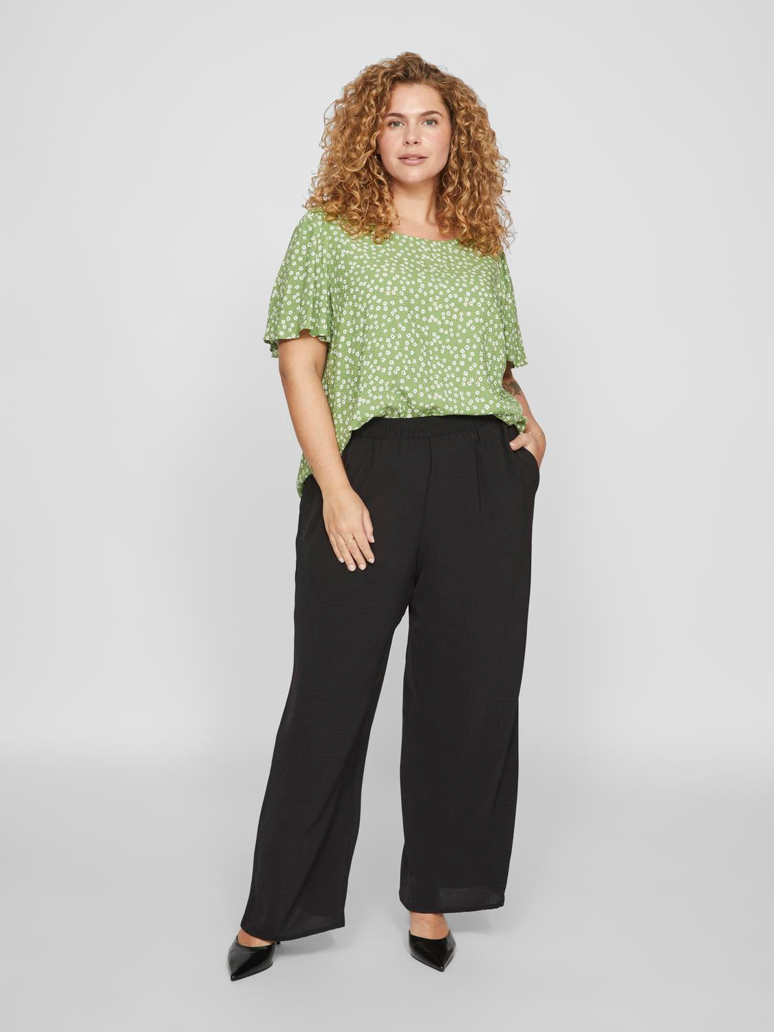 VICATIE WIDE O-NECK SS BLOUSE