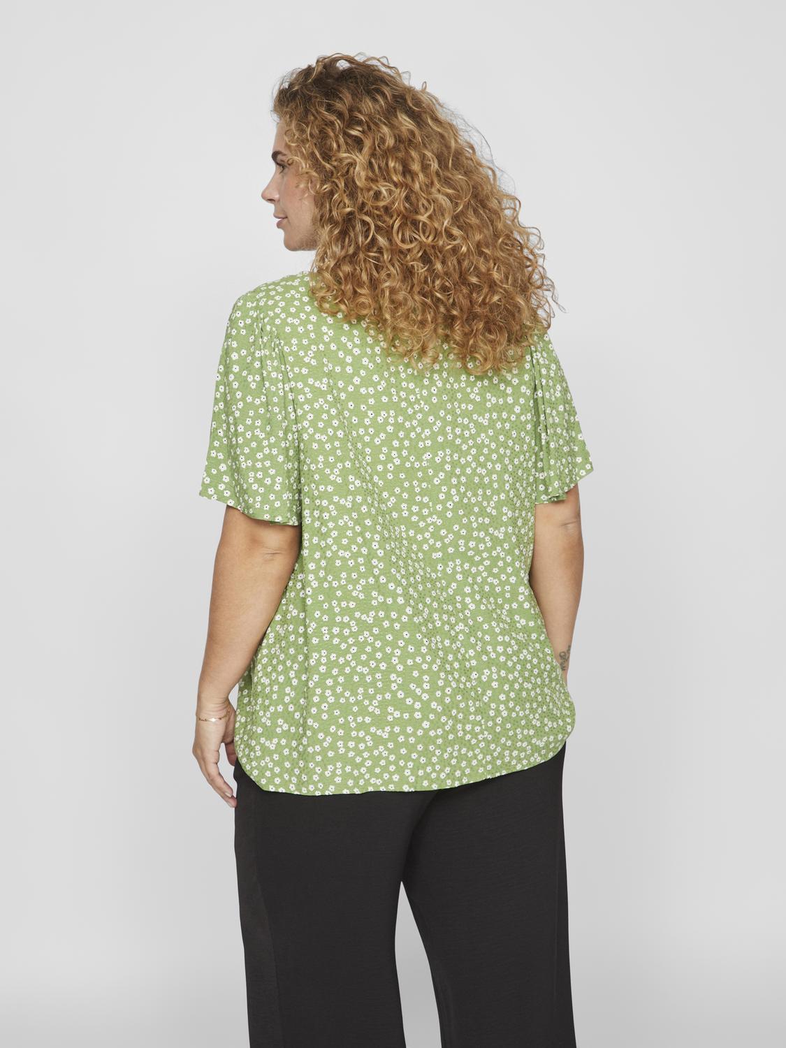 VICATIE WIDE O-NECK SS BLOUSE