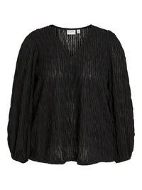 VIPLISSO V-NECK L/S TOP/CUR