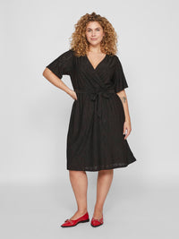 VIKAWA V-NECK SS KNEE DRESS