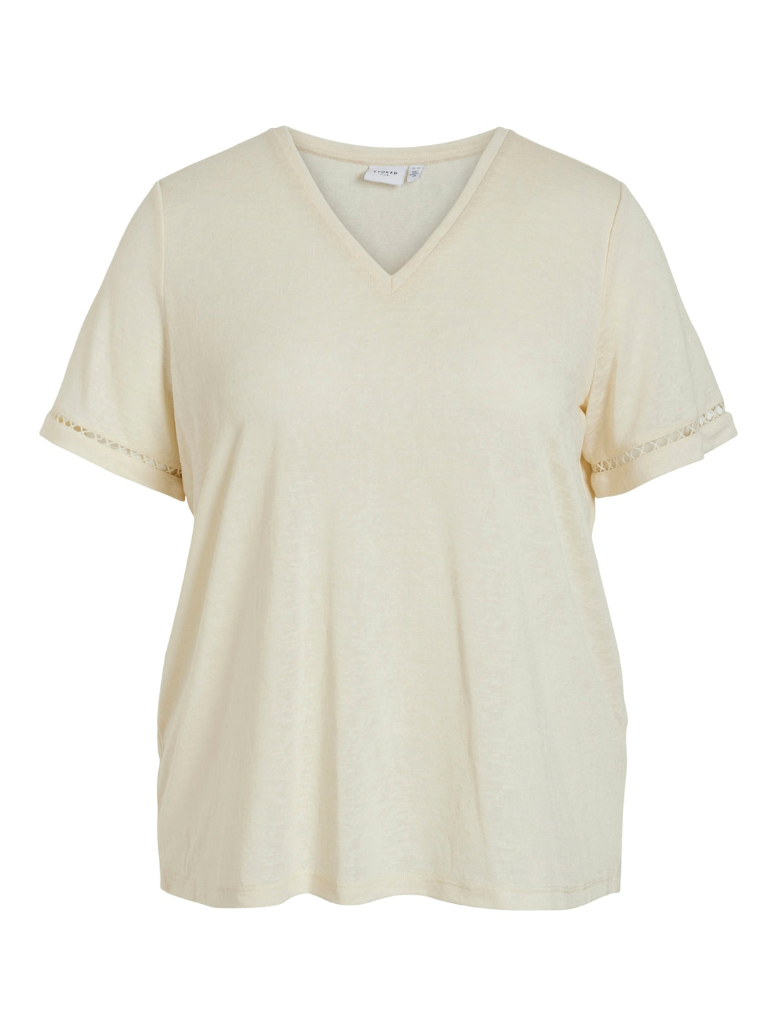 VINULAN V-NECK S/S LACE T-SHRT/CUR