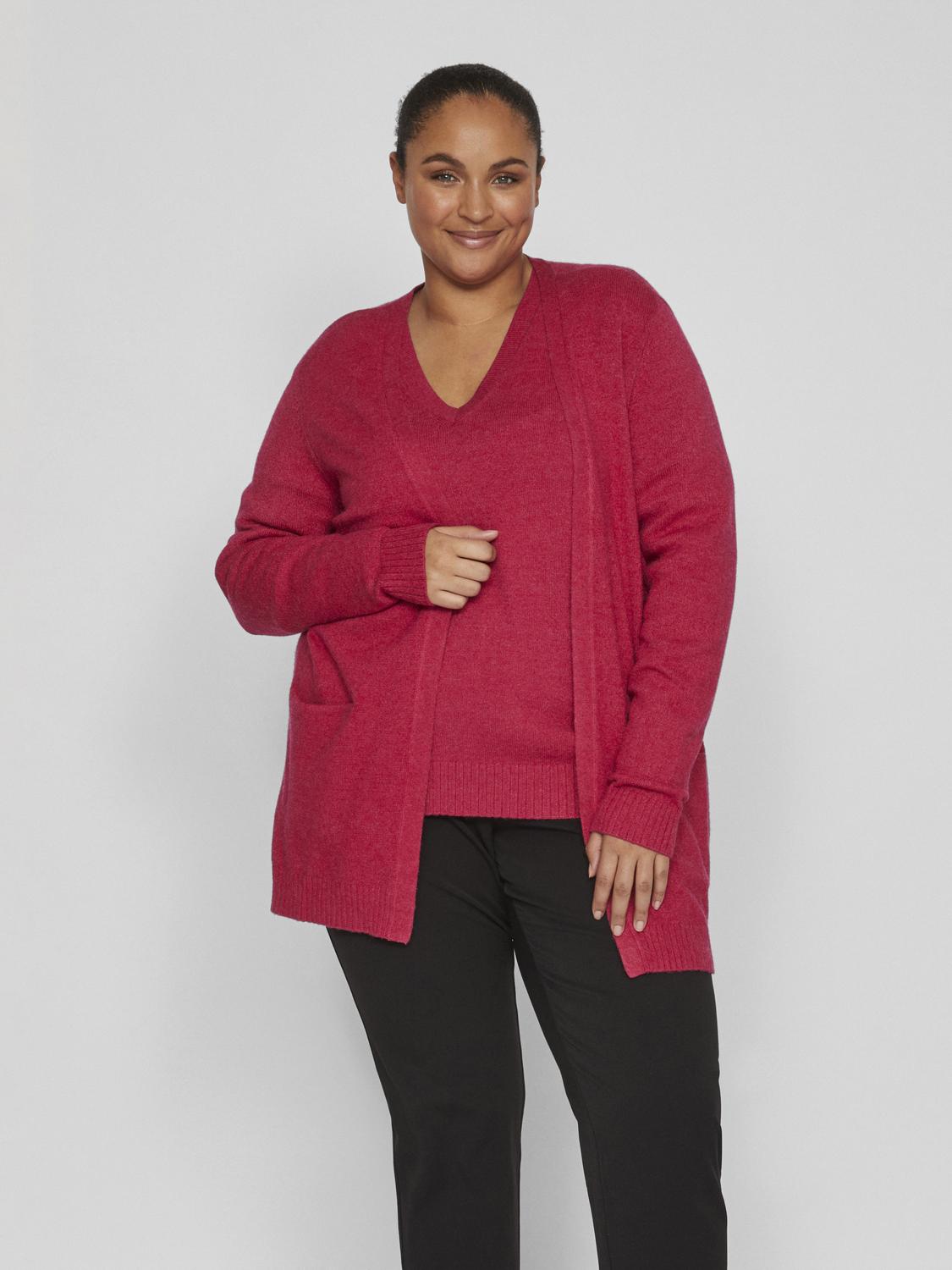 VIRIL ÅPEN L/S STRIKKET CARDIGAN/CUR - NOOS