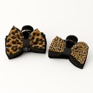 VT2708D - Leopard Sløjfe Hårklemmer