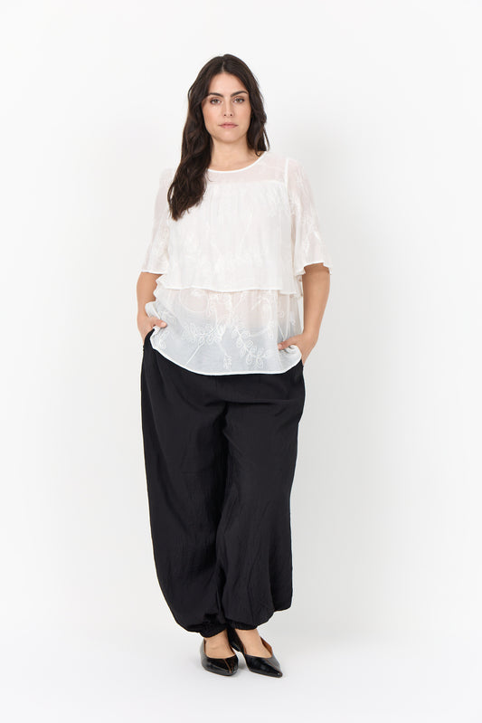 WA-SILICIA 3 broderet bluse