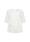 WA-SILICIA 3 broderet bluse