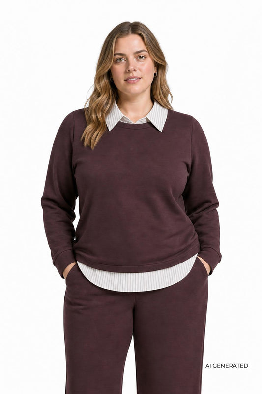 WaSABINA 119 - Bluse med Skjortedetaljer
