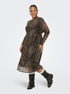 CARFOREST - Mesh Leopard Kjole