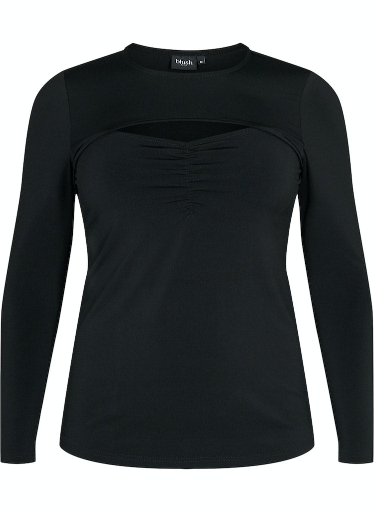 ZIBLDIA - L/S - UTSKUTT BLUSSE