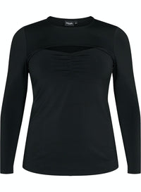 ZIBLDIA - L/S - CUT OUT BLOUSE