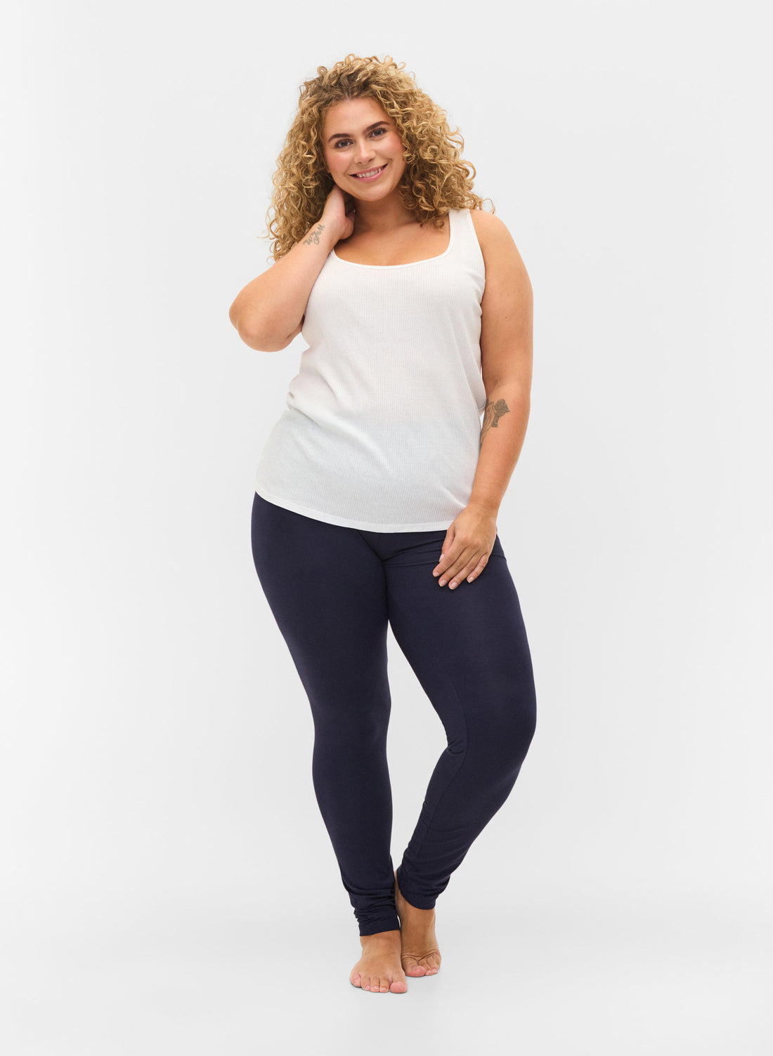 Basic leggings i viskose fra Zizzi - NOOS