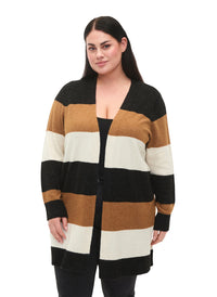 ZiCASUNNY STRIPE - L/S - CARDIGAN